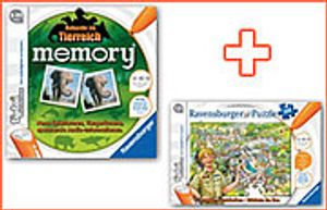 tiptoi® Paket: Puzzle "memory® Tierreich" + Spiel "Im Zoo"