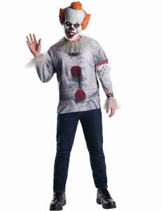 Es Herren Kostüm Clown Pennywise Karneval Halloween Gr.48/52