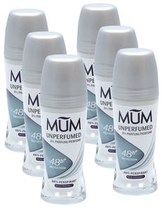 Mum Deo Roll-On ohne Parfüm, ohne Alkohol (6 x 50 ml)