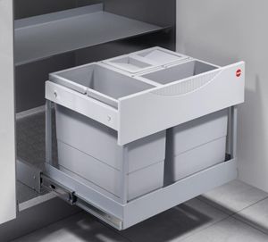 Hailo Mülleimer Küche, Einbau ab 60 cm Schrank, Ausfahrautomatik
