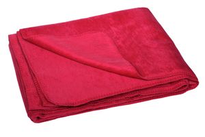 Flauschige Baumwolldecke - regional hergestellt, rot, 150 x 200 cm