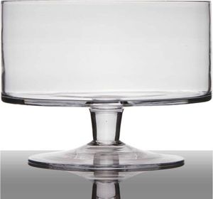 Glasschale auf Fuß CYLINDER H. 18cm D. 24cm rund transparent Hakbijl