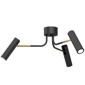 Axion čierno-zlatý minimalistický stropný reflektor 3xGU10 8W Luminex