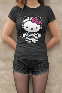 Koszulka damska z bawełny organicznej Hello Kitty Hello Zebra Cat Cute Cat Lady Cat