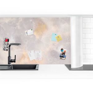 Küchenrückwand - Onyx Marmor, Größe HxB:60cm x 300cm, Ausführung:Smart Glanz