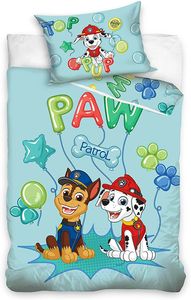 PAW Patrol Kinderbettwäsche 100 x 135 cm - mint