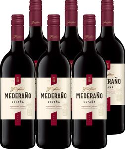 Freixenet Mederaño Tinto, Spanischer Rotwein (6x1,0l) Set - Sonder-Edition - Spanish Red Wine, Wein, halbtrocken, zu kräftigen Speisen