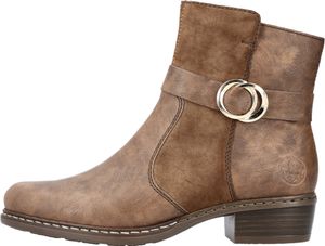 Rieker Ankle Boot - Brown Synthetic Rozmiar: 40 Normal
