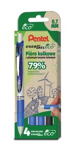 Zestaw długopisów Pentel EnerGel BL77E-ECO 4 szt.