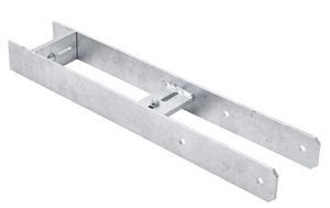 TRIBECCO® H-Pfostenträger für Beton Verstellbar feuerverzinkt, Gesamthöhe: 600 mm, Materialstärke: 5 mm, lichte Breite: 100-180 mm