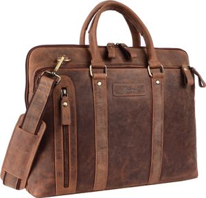 Benthill Laptoptasche Echt-Leder I Leder Umhängetasche für Laptop I Aktentasche für Notebook I Damen und Herren Tasche I Notebooktasche