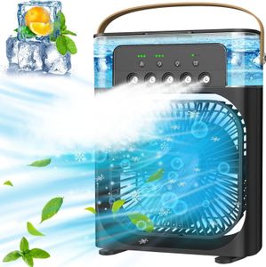 4in 1 Tragbare Klimaanlagen – kleiner tragbarer leiser Luftkühler , USB Mini-Nebelventilator,3Einstellstufen, 360°-Einstellung, für Zuhause,Schwarz 4in 1 Tragbare Klimaanlagen – kleiner tragbarer leiser Luftkühler , USB Mini-Nebelventilator,3Einstellstufen, 360°-Einstellung, für Zuhause,Schwarz