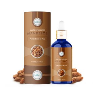 Mandelöl 100ml– 100% natürlich & Pur - Spendet tiefgreifende Feuchtigkeit und verbessert das Erscheinungsbild von Falten und Dehnungsstreifen