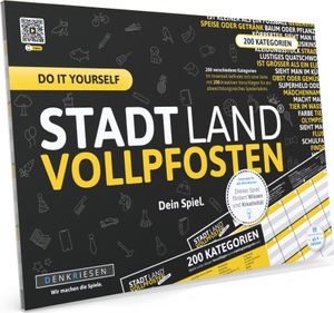 Stadt Land Vollpfosten® Do It Yourself Edition – "Dein Spiel." | A4 Spielblock