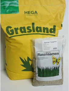 HEGA Grasland Rasensamen Grassamen Berliner Tiergarten Saatgut Rasen Gras 10kg (1 x 10 kg)