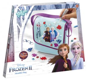 navrhnite si vlastnú tašku cez rameno Frozen 2 - 22 x 22 cm modrá