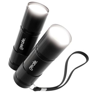 greate 2x LED Taschenlampe klein & hell für Handtasche inkl. Batterien - Aluminium Mini Taschenlampe batteriebetrieben - 175 Lumen