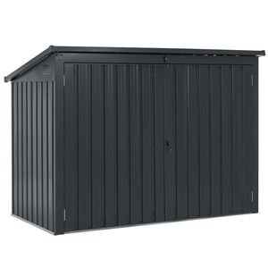 Juskys Box Namur 1,9 m pro odpadkové koše˛ šedý kov