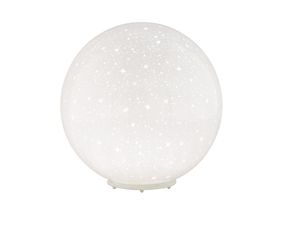 Wofi LED Tischleuchte Point Weiß Ø24cm 10W 750lm warmweiß 3000K Schalter Sternendesign