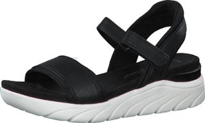 MARCO TOZZI Damen Sandalen Sandaletten Keilabsatz 2-28547-36, Größe:40 EU, Farbe:Schwarz