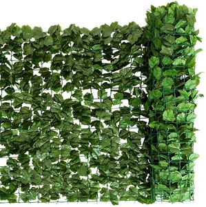 COSTWAY Umělá rostlina Wall Hedge Ivy Leaves Privacy Screen Hedge Plant Windbreak pro zahradníImitaceace 150 x 300 cm