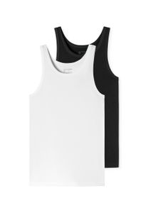 Schiesser unterhemd unterzieh-shirt ärmellos schulterfrei 2er-Pack 95/5 schwarz, weiß 6