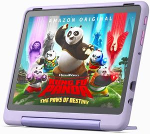 Tablet Amazon Fire HD 10 Kids Pro 2023, 25,6 cm (10,1") displej s rozlišením Full HD (1080p), paměť 32 GB, kryt vhodný pro děti v designu Happy Day