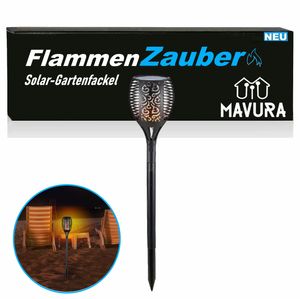 FlammenZauber zahradní plamen blikající solární LED zahradní světlo pochodně světla