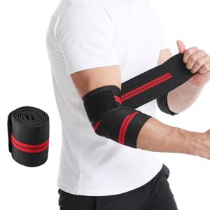 Ellenbogenbandage Klettverschluss Bandage Tennisarm Golferarm Armbandage 120 cm, Farbe:Rot