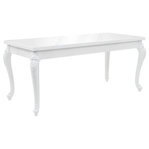 vidaXL Jedálenský stôl 179 x 89 x 81 cm vysoký lesk biely
