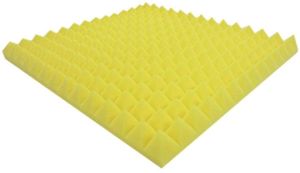 Dibapur Pyramiden Color Schaumstoff (Gelb) ca.49x49x5cm) Akustikschaumstoff Schall Schutz Dämmung
