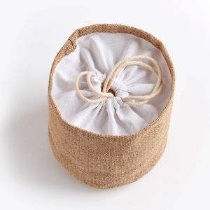 Kuchenny worek do przechowywania z juty i bawełny, Ø 16 cm