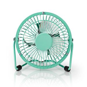 Nedis FNDK1TQ10, Wentylator domowy z łopatkami, Turkusowy, Stół, Metal, 10 cm, 1 m