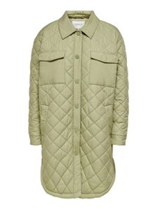 ONLY Damen Stepp-Mantel OnlNewTanzia lange Übergangs-Jacke leicht gesteppt , Farbe:Grün, Größe:L