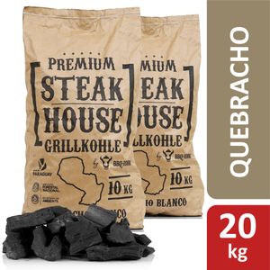 BBQ-Toro Premium Steak House Grillkohle | 20 kg | Quebracho Blanco