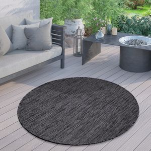 In- & Outdoor Teppich Flachgewebe einfarbig modern wetterfest für Terrasse Küche Einfarbiges Muster Grösse 200 cm Rund In- & Outdoor Teppich Flachgewebe einfarbig modern wetterfest für Terrasse Küche Einfarbiges Muster Grösse 200 cm Rund
