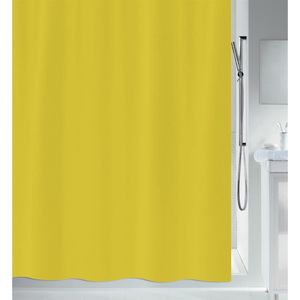 Spirella Anti-Schimmel Duschvorhang - Anti-Bakteriell, waschbar, wasserdicht - Polyester, "Atlas" 180x200 cm gelb