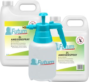 Futum 2x2L+2L Sprüher Anti Ameisen Mittel Spray Gift gegen frei abwehren Bekämpfung Schutz Ex