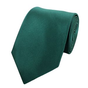 Schlips Krawatte Krawatten Binder 8cm grün tannengrün uni Fabio Farini