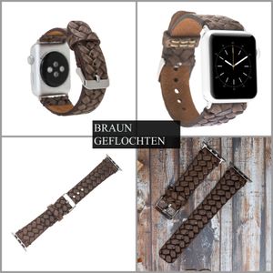 Samsung Watch Armbänder aus echtem Leder Hochwertige  vielseitige Accessoires 20mm Watch Band Braun geflochten