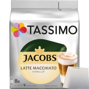 Tassimo Jacobs Typ Latte Macchiato Vanilla (1x268g Packung) + usy Block