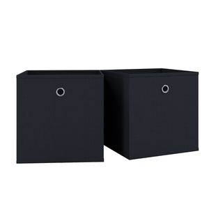 VCM sada 2 skladacích boxov skladacích boxov látkových boxov skladacích boxov policových boxov Boxas čierna