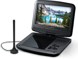 SENCOR SPV 7926T Prenosný DVD prehrávač, 9" displej TFT LCD, rozlíšenie 800 × 480 pixelov, DVB-T/T2 (HEVC) Tuner, USB, slot na kartu SD, HDMI výstup, rodičovský zámok