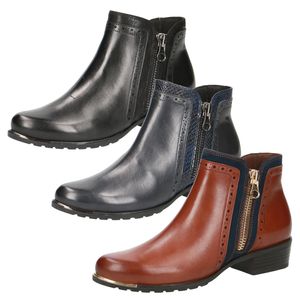 Caprice Damen Chelsea Boots Stiefeletten Leder 9-25403-25, Größe:40.5 EU, Farbe:Schwarz