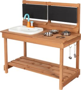 ONVAYA® Matschküche Braun Spielzeug-Gartenset »Matschküche aus Holz, Outdoor Spielküche mit Waschbecken und schwarzer Tafel, Inklusive Stauraum in der Kinderküche für Draußen ONVAYA® Matschküche Braun Spielzeug-Gartenset »Matschküche aus Holz, Outdoor Spielküche mit Waschbecken und schwarzer Tafel, Inklusive Stauraum in der Kinderküche für Draußen