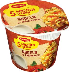 Maggi 5 Minuten Terrine Nudeln in Rahmsauce cremig pikant 67g