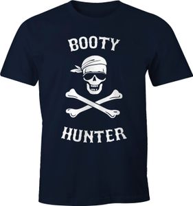 Cooles Herren Tanktop Booty Hunter mit lustigem Totenkopf Skull Jolly Roger Moonworks®  XS