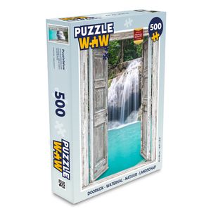 MuchoWow MuchoWow® Puzzle 500 ks Průhled - Vodopád - Příroda - Krajina