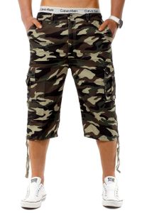 3/4 Army Cargo Shorts Tarn Muster Bermuda lang Casual |