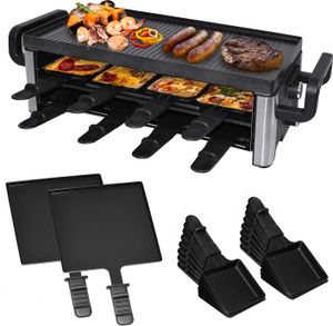 16 Personen Raclette | Tischgrill | Pizzagrill | Pfännchen | emailliert